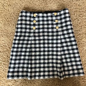 Talbots Checkered Wool Skirt